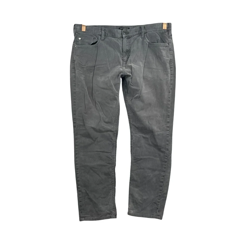 Banana Republic Traveler Pants Mens 38x27 Grey‎ Skinny Fit Cotton Blend Casual